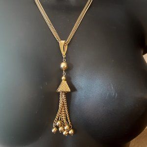Vintage 1970/80's dangle double strand necklace